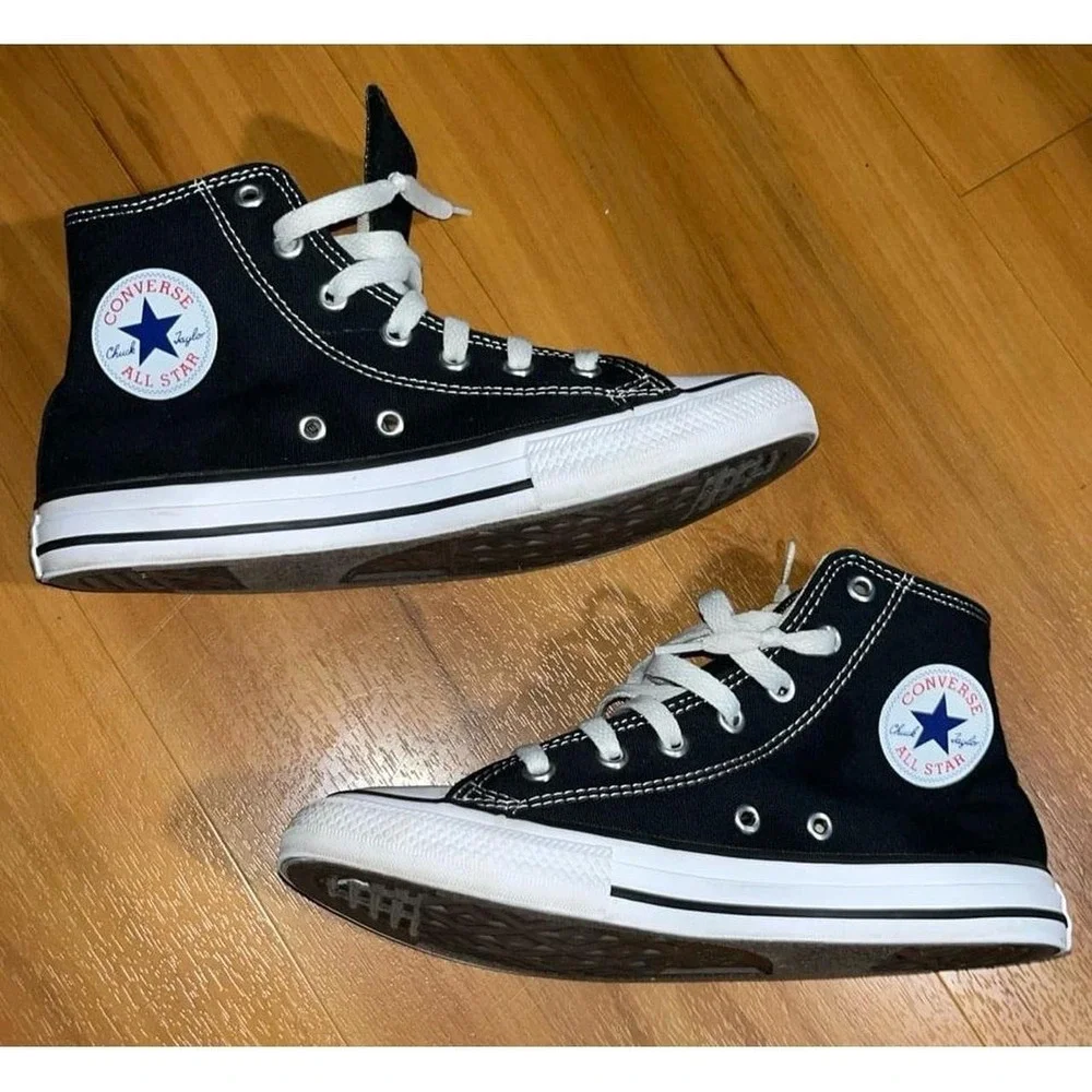 Kids Converse Chuck Taylor All Star High Top Black Lace Up Sneakers